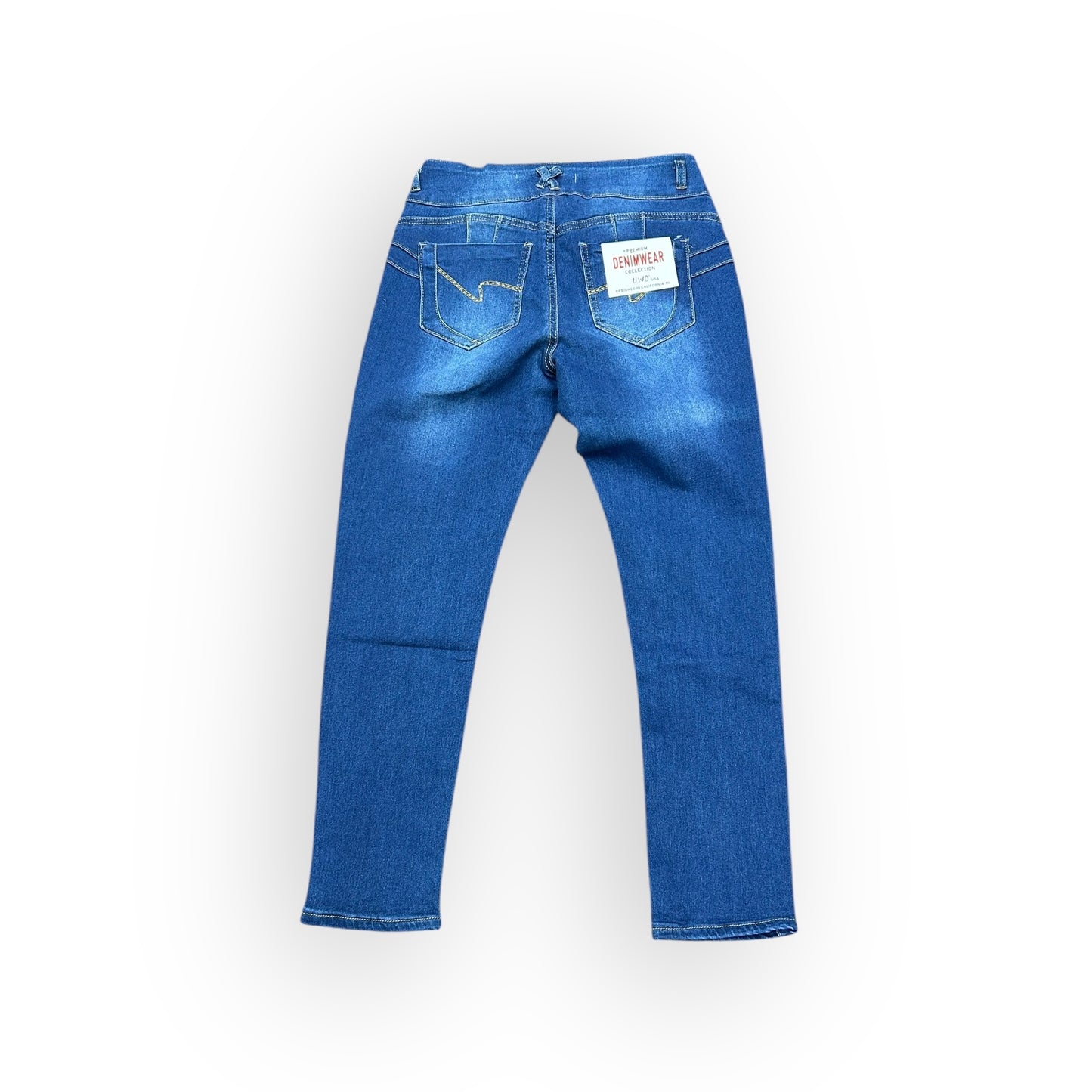 True Sleek Mid-Waist Blue Jeans