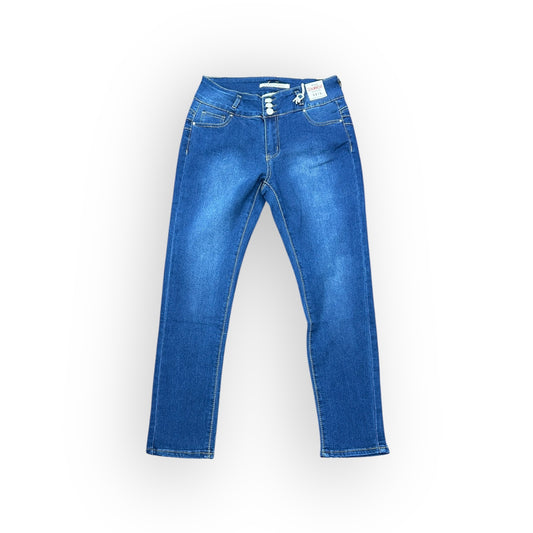 True Sleek Mid-Waist Blue Jeans